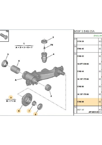Arka Porya Partner Berlingo Absli DW8-DW10 (3748.88)