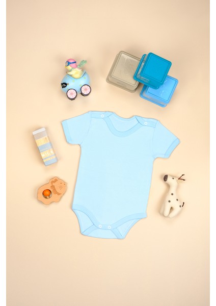 Pamuklu Rahat Kısa Kollu Çıtçıt Body Zıbın