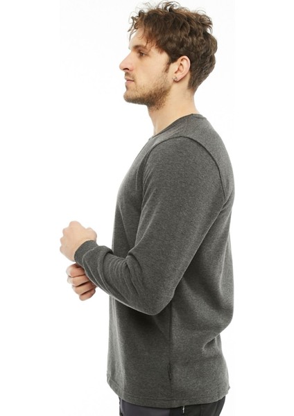 Sweatshirt Bisiklet Yaka Içi Polarlı 3 İplik Pamuklu Normal Kesim Erkek Antrasit indirimleri