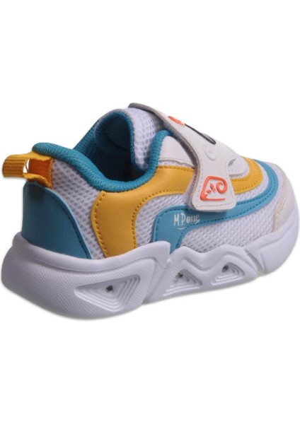 M.P One Glowstep Bebek Velcro Beyaz-Mavi Sneaker