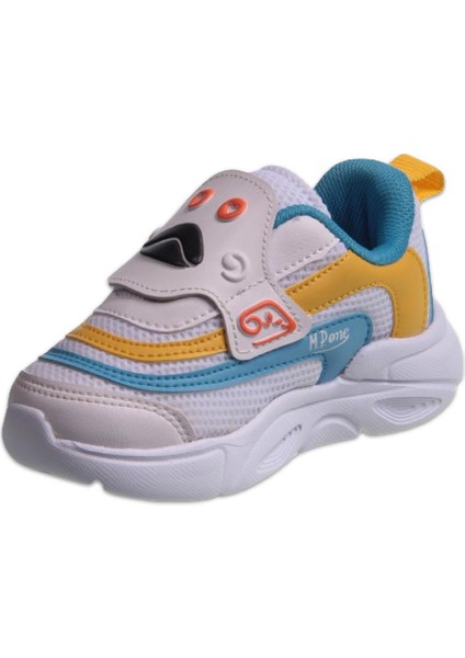 M.P One Glowstep Bebek Velcro Beyaz-Mavi Sneaker