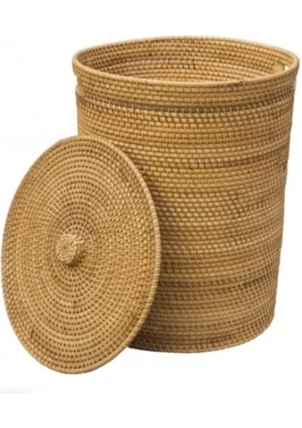 Kapaklı Rattan Sepet