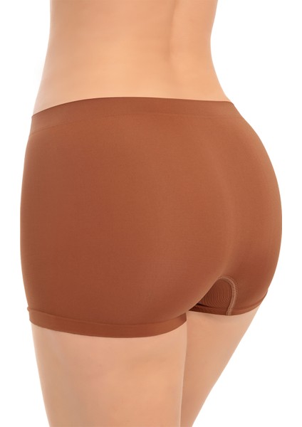 Premium - Kadın Kahverengi Ultra-Rahat Seamless Boxer fırsatları