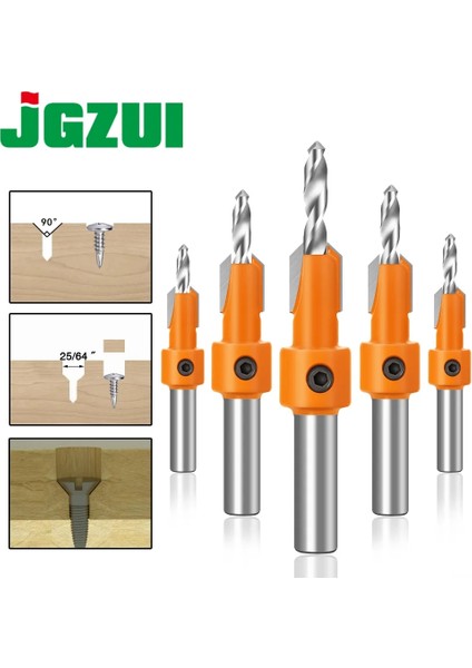 4X10 Tarzı 8mm Shank Hss Ağaç Işleme Havşa Yönlendirici Bit Vida Çıkarıcı Remon Yıkım Ahşap Freze Kesici Için (Yurt Dışından)
