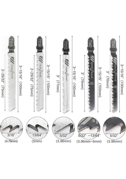 Acks Yüksek Li Hcs Hss Taşlanmış Dişler Düz Kesim T-Şank Jig Testere Bıçağı Ahşap Için (Yurt Dışından) modelleri