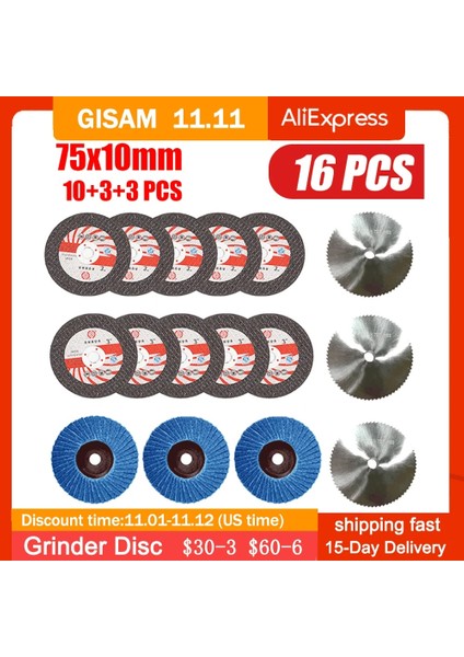 9x Karışık Disk Stili Açı Taşlama Ahşap Metal Kesme Diski Hss Karbür Parlatma Levha 12 V Mini Açı Öğütücü Aksesuarları Mix Set (Yurt Dışından) fiyatları