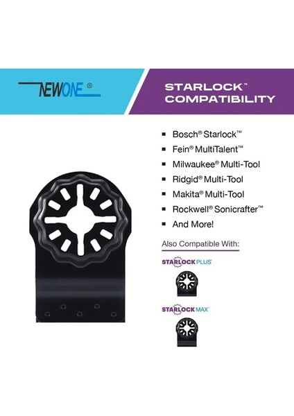 Ss 10X40MM Tarzı Newone Starlock Paslanmaz Steeldiamond Testere Bıçakları Elektrikli Güç Salınımlı Aletler Çok Amaçlı Renovator Giyotin Bıçaklarına Uygundur (Yurt Dışından)