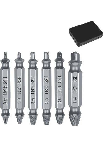 Kutu Stili ile 5pcs Gümüş Pcs Hasarlı Vida Çıkarıcı Matkap Ucu Seti Soyulmuş Kırık Vida Cıvata Sökücü Çıkarıcı Kolayca Yıkım Araçlarını Çıkarın (Yurt Dışından) modelleri