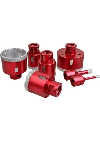 M14-KIRMIZI Tarzı 55MM Vakum Kaynaklı Elmas Delme Karot Uçları Seramik Fayans Delik Testere Granit Mermer Matkap Uçları M14 Iplik ile (Yurt Dışından)
