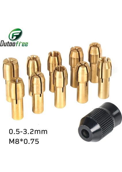 Lot Mini Matkap Pirinç Pens Chuck Dremel Döner Alet Için Pirinç ve Dremel Aksesuar Seti Için Somun (Yurt Dışından)