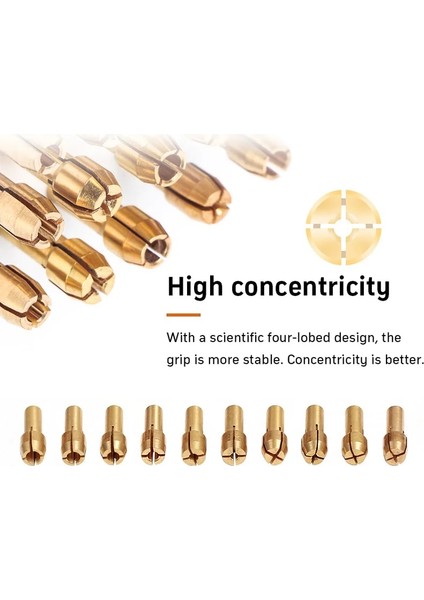 Lot Mini Matkap Pirinç Pens Chuck Dremel Döner Alet Için Pirinç ve Dremel Aksesuar Seti Için Somun (Yurt Dışından) fiyatları