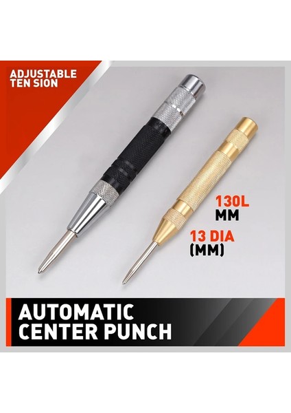 1 Adet Gümüş Tarzı Tao Hua Yuan Süper Güçlü Otomatik Merkez Zımbası ve Genel Otomatik Merkez Zımbası Ayarlanabilir Yaylı Metal Matkap Aleti Aa (Yurt Dışından)