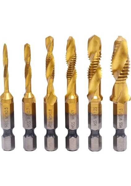 Altın Tarzı Rew Kılavuz Matkap Uçları Hss Kılavuzları Havşa Çapak Alma Seti Metrik Kombinasyon Ucu Yüksek Hız Çeliği In Hızlı Değişim Altıgen (Yurt Dışından)