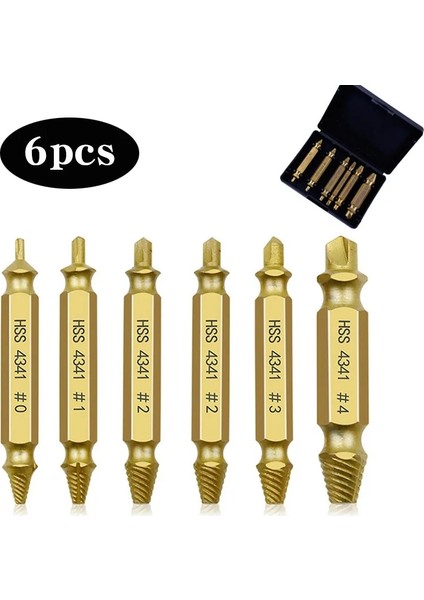 4341ALTIN Kutulu 4'lü Stil Yüksek Li Hasarlı Vida Çıkarıcı Hız Çıkışı Matkap Uçları Kırık Hız Çıkışı Cıvata Çıkarıcı Cıvata Saplama Sökücü Aracı (Yurt Dışından) indirimleri