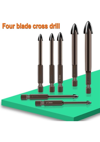 5mm Tarzı Çapraz Altıgen Fayans Uçları Cam Seramik Beton Delik Açıcı Alaşım Üçgen Matkap Boyutu mm Matkap Uçları Cam Uçları (Yurt Dışından) indirimleri