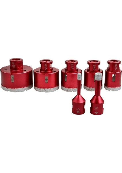 M14-KIRMIZI Tarzı 8mm Vakum Kaynaklı Elmas Delme Karot Uçları Seramik Fayans Delik Testere Granit Mermer Matkap Uçları M14 Iplik ile (Yurt Dışından) fiyatları