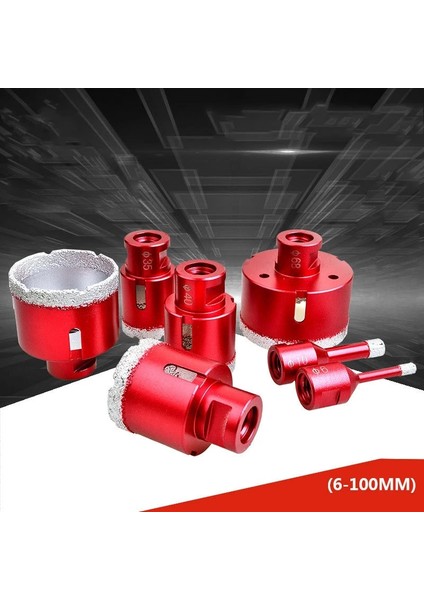 M14-KIRMIZI Tarzı 8mm Vakum Kaynaklı Elmas Delme Karot Uçları Seramik Fayans Delik Testere Granit Mermer Matkap Uçları M14 Iplik ile (Yurt Dışından) modelleri