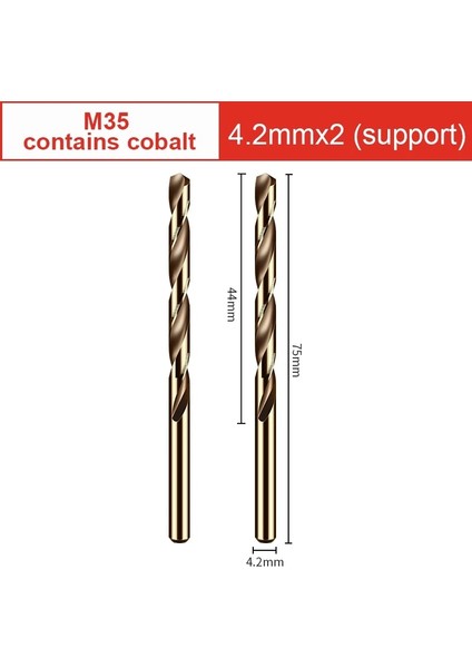 4.2mm 2 Adet Stil Twist Matkap Ucu M35 Kobalt Içeren Tungsten Çelik Elektrikli Matkap Ucu Süper Sert Alaşımlı Çelik Için Evrensel Delme Seti (Yurt Dışından)