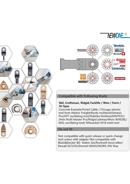 C41 Tarzı Newone Hcsjapan-Toothbi-Metal Salınımlı Alet Ahşapmetalplastikkuyruk Kesme Için Çok Fonksiyonlu Alet Testere Bıçakları (Yurt Dışından)