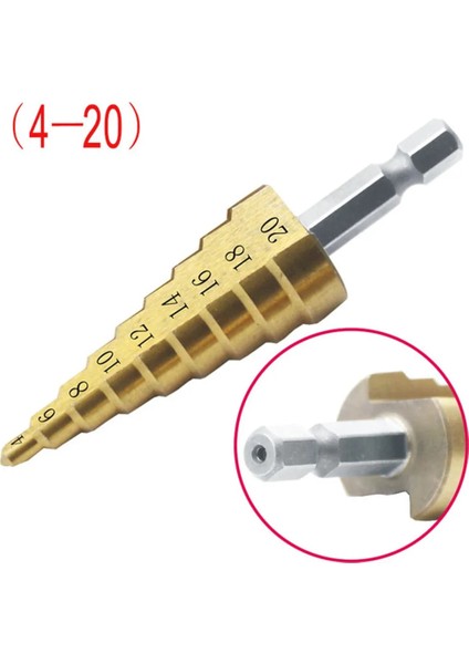 4-12MM Tarzı Büyük Çelik Adım Koni Matkap Havşa Titanyum Bit Seti Deliği (Yurt Dışından) modelleri