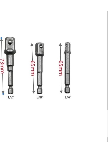 ZT46-3PCS Beyaz Tarzı Altıgen Matkap Soket Adaptörü Darbeli Matkap Uzatma Matkap Uçları Bar Soket Adaptörü Boyutu Hex Shank Kare Kafa Matkap Ucu (Yurt Dışından) fırsatları