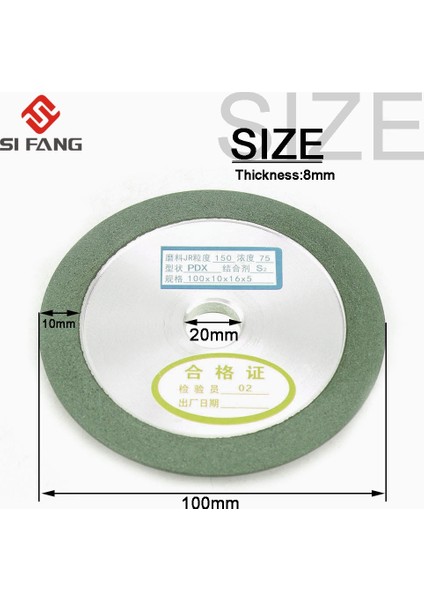 NO.150 Tarzı 100X20X8X10MM Elmas Taşlama Tekerleği Fincan Taşlama Daire Tungsten Çelik Freze Kesici Takım Kalemtıraş Öğütücü 1 Adet Grit (Yurt Dışından)