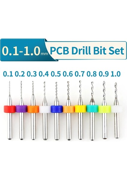 0.1-1.0 Tarzı Karbür Mikro Matkap Uçları Mini C Delme Ucu Seti Baskı Devre Kartı Matkap Ucu Pcb Için Kurulu (Yurt Dışından)
