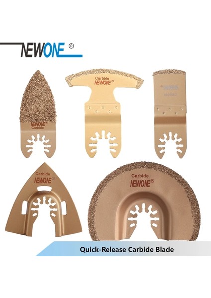 Kit4 Tarzı Newone Hızlı Bırakma Değişimi Salınımlı Takım Testere Bıçakları Karbür Taşlama Bıçakları Çoklu Alete Uygun Dewalt Black&decker Fein (Yurt Dışından)