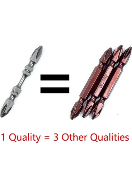 No.5 Tarzı 1 Adet Hardnegle ve Çift Manyetik Halkalar Manyetik 65 mm Çapraz Kafa Tornavida Bit Çift Kafa Elektrikli Tornavida (Yurt Dışından) fiyatları