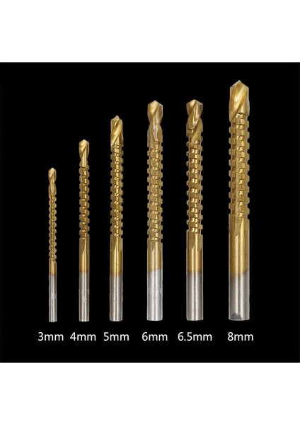 6 Adet Matkap Stili Çok Fonksiyonlu Kobalt Matkap Ucu Seti Spiral Vida Metrik Kompozit Matkap Ucu Dokunun Büküm Matkap Ucu Seti Metal Ağaç Işleme Aracı (Yurt Dışından)