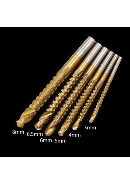 6 Adet Matkap Stili Çok Fonksiyonlu Kobalt Matkap Ucu Seti Spiral Vida Metrik Kompozit Matkap Ucu Dokunun Büküm Matkap Ucu Seti Metal Ağaç Işleme Aracı (Yurt Dışından)