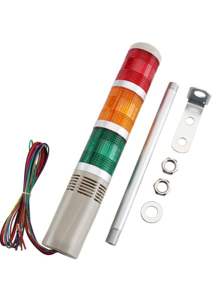 D50 Işıklı Kolon 24VDC LED Sabit Buzzer Kırmızı Yeşil Sarı MST-53173