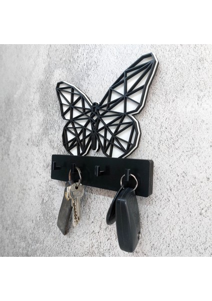 Dekoratif Geometrik Kelebek Desen Duvar Askısı Anahtarlık fiyatları