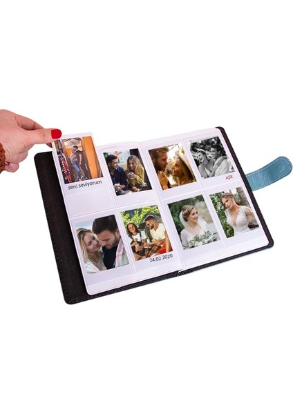 Instax Mini Polaroid 12 Yapraklı 96'lık Fotoğraf Albümü - 6X9CM modelleri