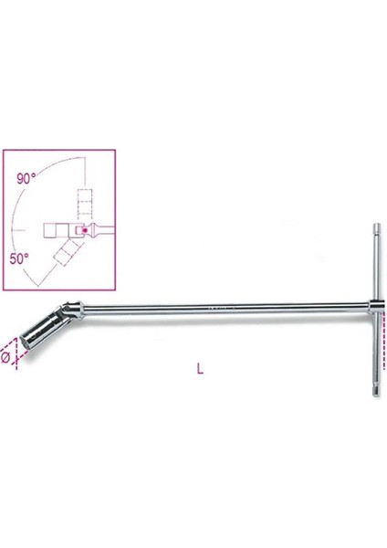 959 14 Mafsallı Buji Lokması Uzun 14 mm 9/16''