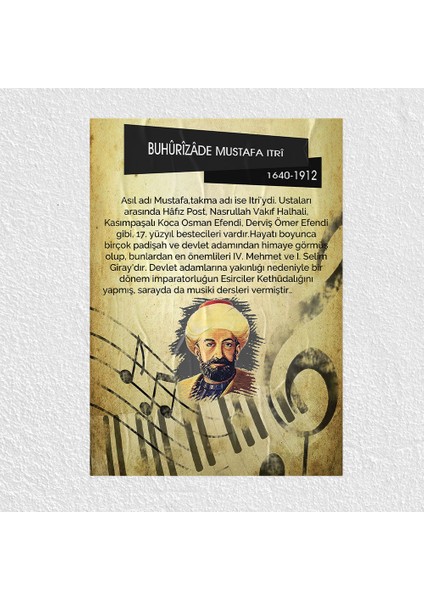 Buhurizade Mustafa Itri Posteri - PO552