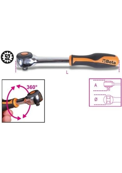 3/8 Cırcır Kolu 910/58