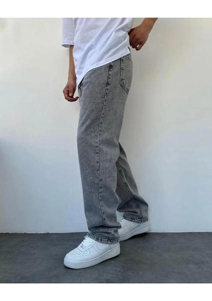 Viking's Jeans Yıkamalı Kumaş Gri Baggy Jean Pantolon fiyatları