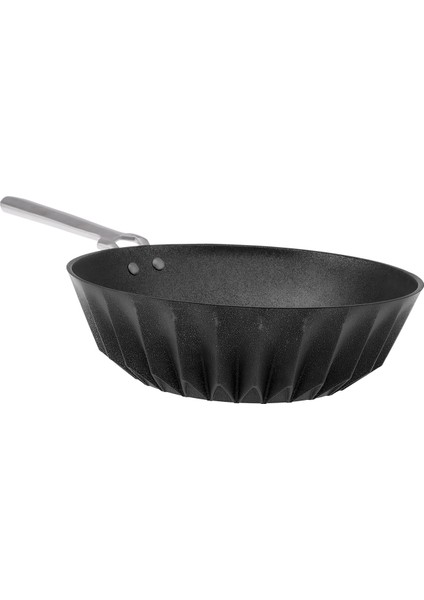 Diagon Döküm Granit 28 cm Wok Tava Siyah