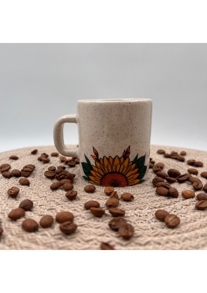 Seramik Kupa Mug Turuncu Ayçiçeği Baskılı 36