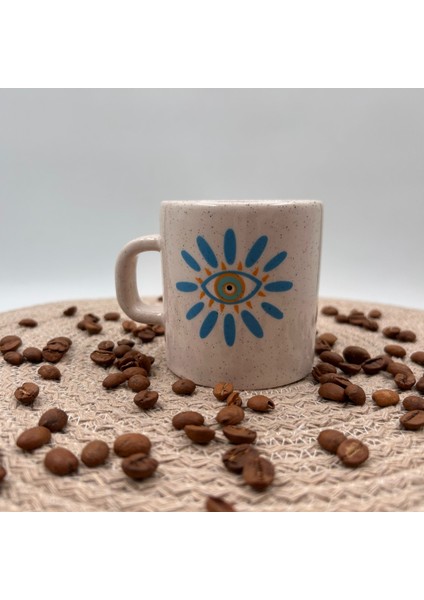 Seramik Kupa Mug Nazar Mavi Göz Baskılı 31