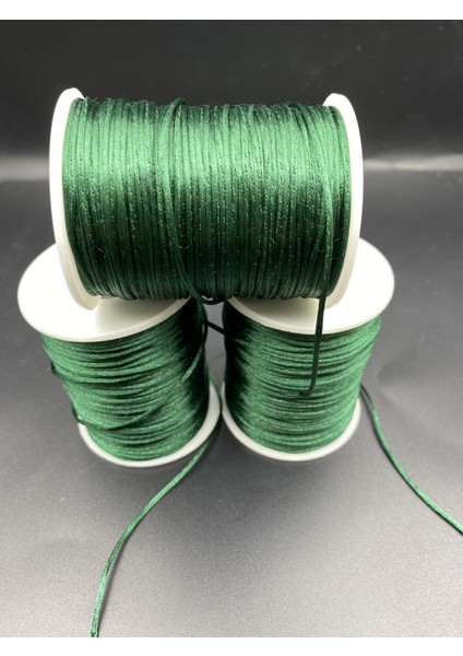 10 Metre Floş Ip,zümrüt Yeşili Floş Ip, 1mm Floş Ip / Sıçan Kuyruğu Takı Bileklik Ipi modelleri