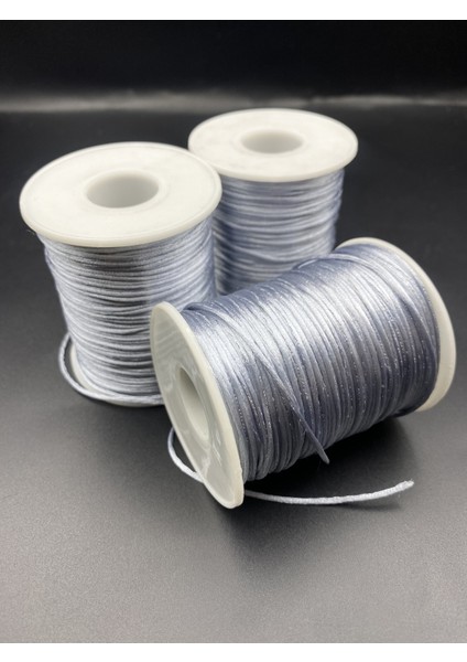 10 Metre Floş Ip,gri Gümüş Renk Floş Ip, 1mm Floş Ip / Sıçan Kuyruğu Takı Bileklik Ipi fiyatları