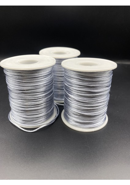 10 Metre Floş Ip,gri Gümüş Renk Floş Ip, 1mm Floş Ip / Sıçan Kuyruğu Takı Bileklik Ipi modelleri