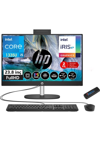 Proone 240 G10 Intel Core I5 1335U 64GB Ram 256GB SSD 23.8 Fhd IPS Freedos All In One Bilgisayar 88T2W5ESW09+ZETTAUSBBELLEK