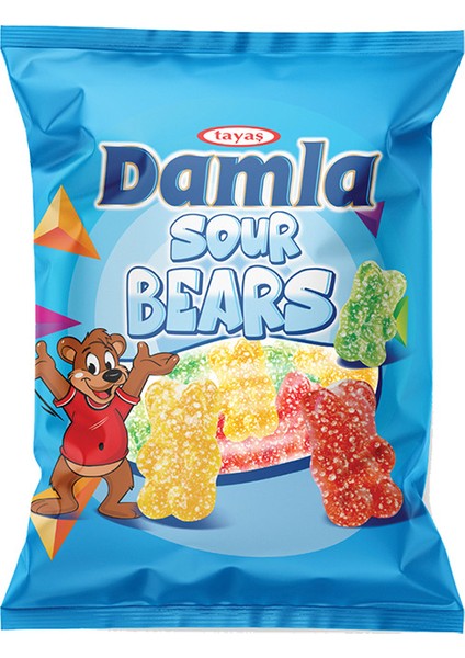 Damla Gummy Sour Bears 80 G Jel Şeker x12