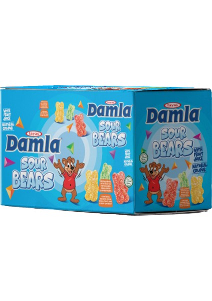 Damla Gummy Sour Bears 80 G Jel Şeker x12