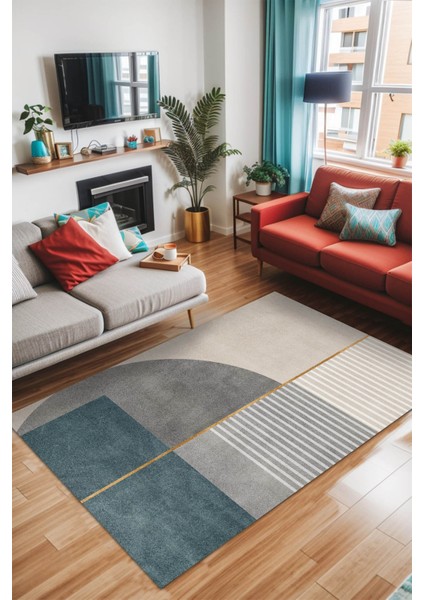 Lavin Modern Kadife Yıkanabilir Kaymaz Pamuk Tabanlı Salon Halısı fiyatları