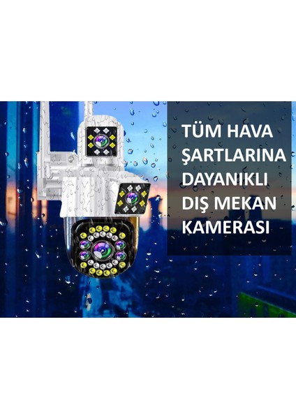 e YS-1010 Kablosuz Wifi 2 Kameralı Extra Gece Görüşlü 1080P Hd Güvenlik Kamerası