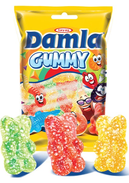 Damla Gummy Bears Sour 1 Kg Jel Şeker